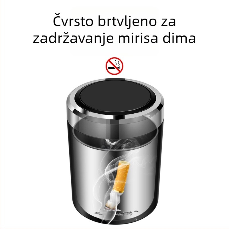 Auto pepeljara, metalna konstrukcija, LED svjetlo, visoka otpornost na plamen, model 1091