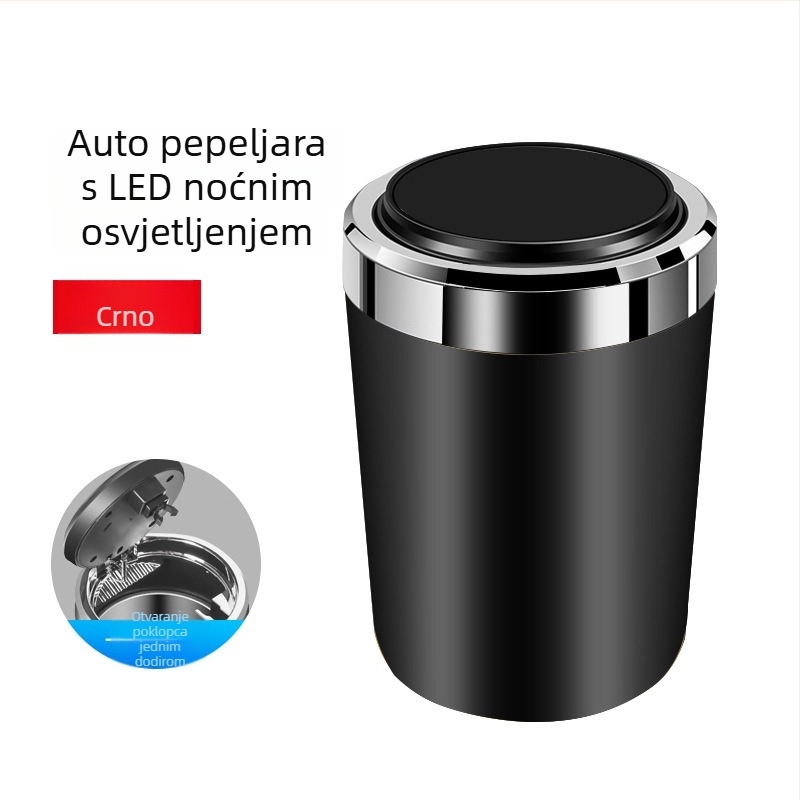 Auto pepeljara, metalna konstrukcija, LED svjetlo, visoka otpornost na plamen, model 1091