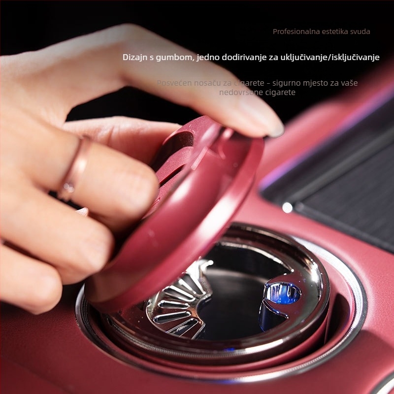 Automobilski pepelnjak – višestruki, otporan na plamen, plast, Dianbin, model 'Ask the World Ashtray'