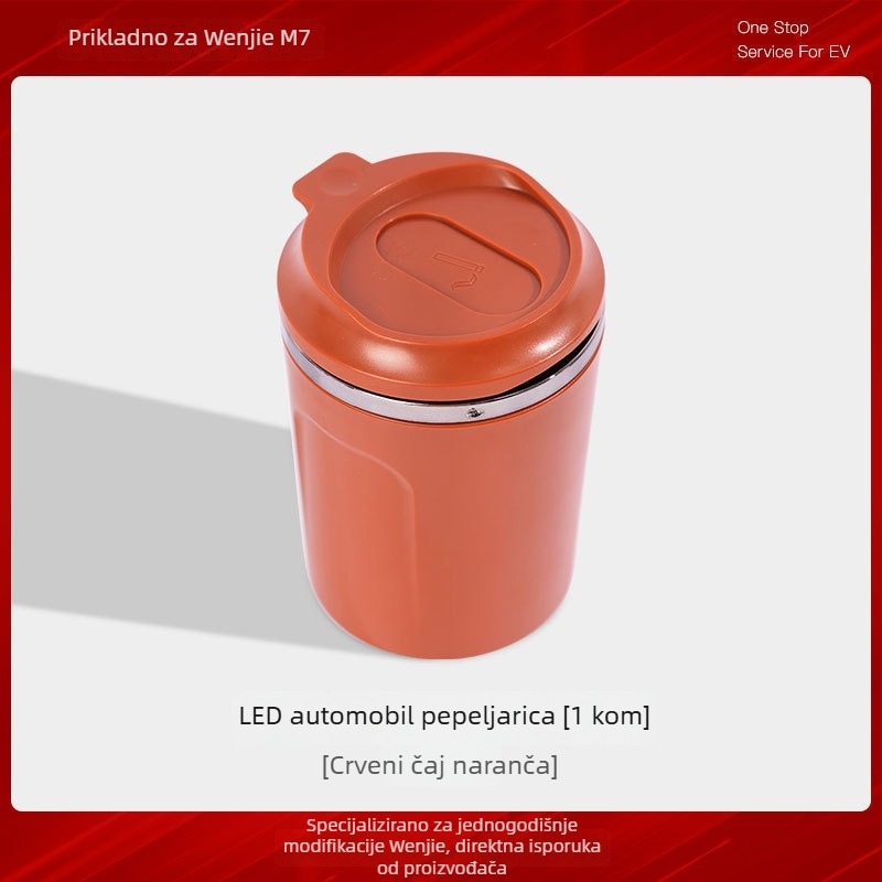 Automobilski pepelnjak – višestruki, otporan na plamen, plast, Dianbin, model 'Ask the World Ashtray'