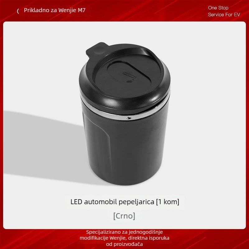 Automobilski pepelnjak – višestruki, otporan na plamen, plast, Dianbin, model 'Ask the World Ashtray'