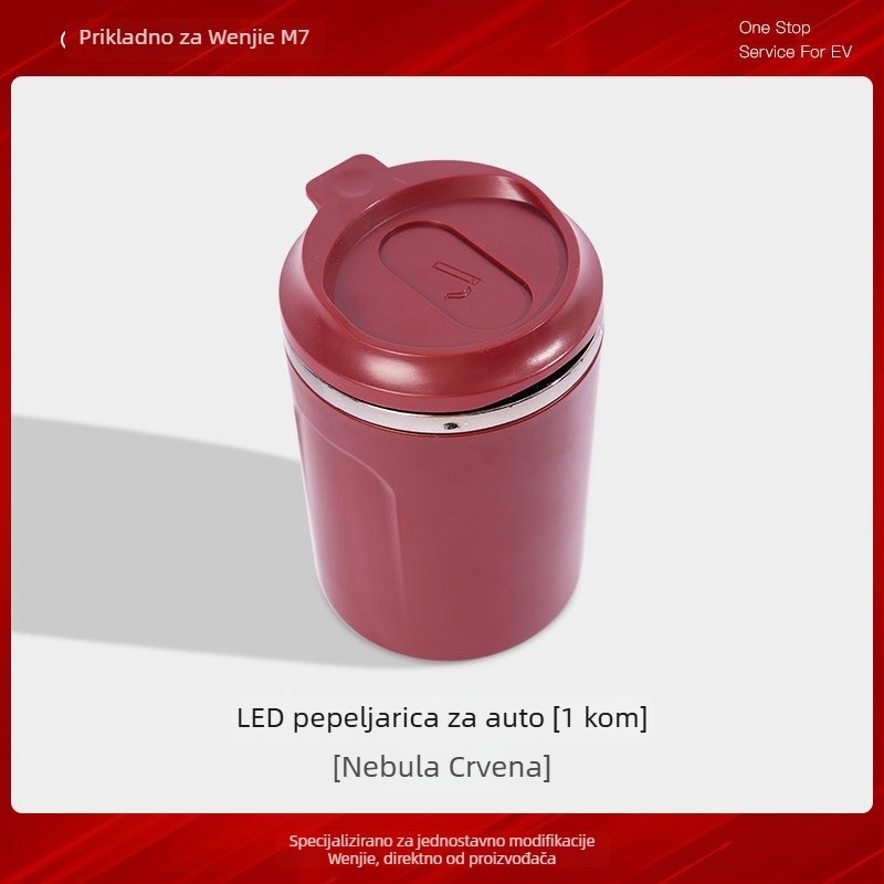 Automobilski pepelnjak – višestruki, otporan na plamen, plast, Dianbin, model 'Ask the World Ashtray'