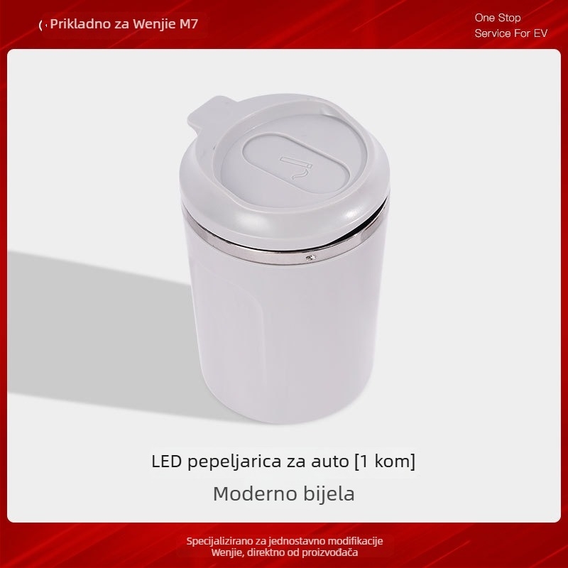 Automobilski pepelnjak – višestruki, otporan na plamen, plast, Dianbin, model 'Ask the World Ashtray'