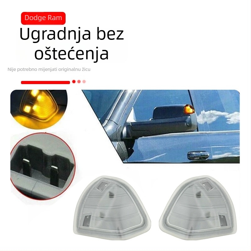 LED signalno svjetlo za retrovizor Dodge Ram 1500/2500, ABS, 12V, 5W