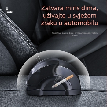 Automobilska pepeljara, model otporan na vjetar, plastika, prilagodljiva, unutarnja uporaba