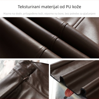 Suknja Tip A - srednja duljina, mikroelastična, jesen 2025, Glavna tkanina: Drugo