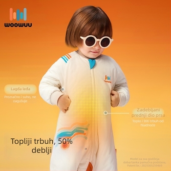Bebi spavaći vrećica s odvojenim nogama, 100% pamuk, punilo vuna i perje, do 0,5 kg