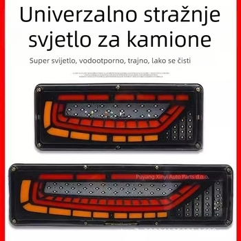 LED stražnje svjetlo za kamione, PS kućište, 12–24V, kompatibilno s traktorskim kamionima