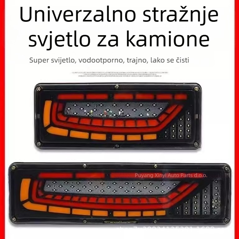 LED stražnje svjetlo za kamione, PS kućište, 12–24V, kompatibilno s traktorskim kamionima