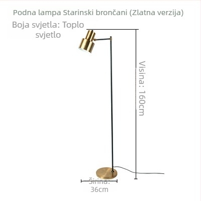 Yomai LED podna svjetiljka – metalno tijelo, 1 izvor svjetla, pokriće rasvjete 5–10 m², moderni minimalistički stil