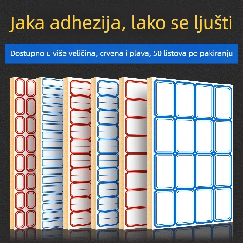 Ručne pisane samoljepljive etikete, model CY7520, 68 etiketa po stranici, licencirana privatna marka