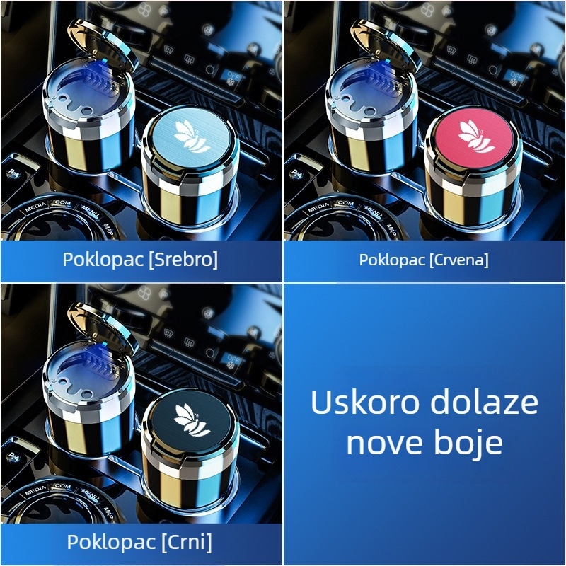 Xiangtaoqi Xtq02 keramički pepeljara za automobil i dom uz poklopac, 260 g