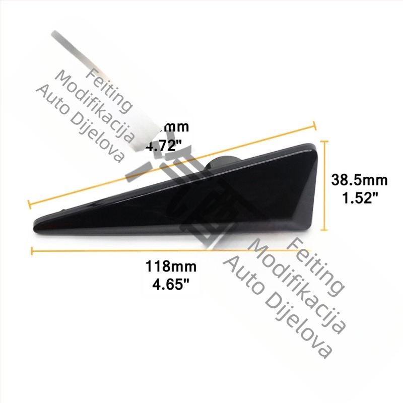 Bočni pokazivač smjera za Renault Megane MK2 / Espace MK4 - LED, 12V, 5W, ABS; kompatibilno s Megane MK2 2002-2009, Grand Scenic MK2 2003-2009, Vel Satis 2002-2009, Wind 2010-2013