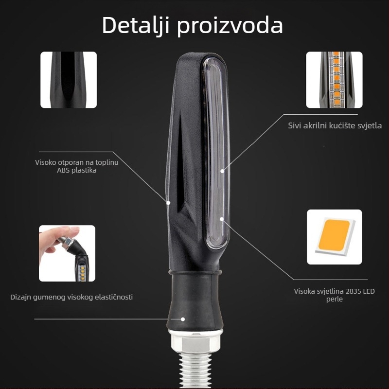 Motocikl LED pokazivač smjera, 12V, universalno, model motor051, vijek trajanja 50000 h
