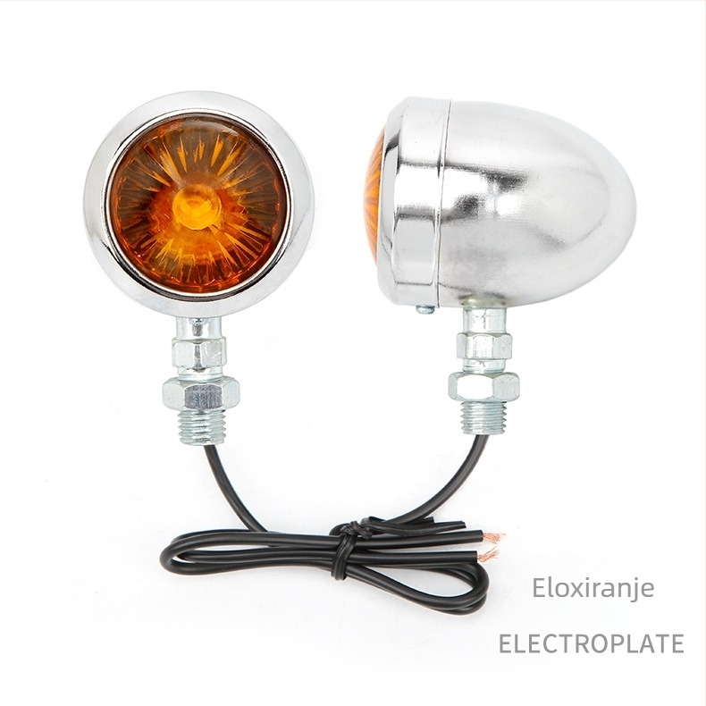 JS Jednolinijski pokazivač smjera za motocikl, Halogen, 12V, 10W, kompatibilan sa 12V jednocilindarskim motorima