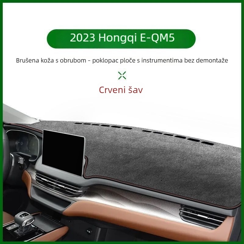 Podložak za zaštitu od sunca za ploču automobila Hongqi EQM5 (2021–2025), namijenjeno središnjoj konzoli, toplinska izolacija i UV zaštita, koža od mikrovlakana
