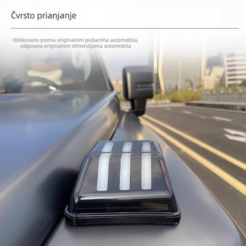 Vanjski dekorativni svjetlosni modul za modifikaciju osvjetljenja poklopca motora za Haval H9 – model s osvijetljenom rešetkom, ABS; osvjetljenje poklopca motora, tijek signala, dnevno svjetlo