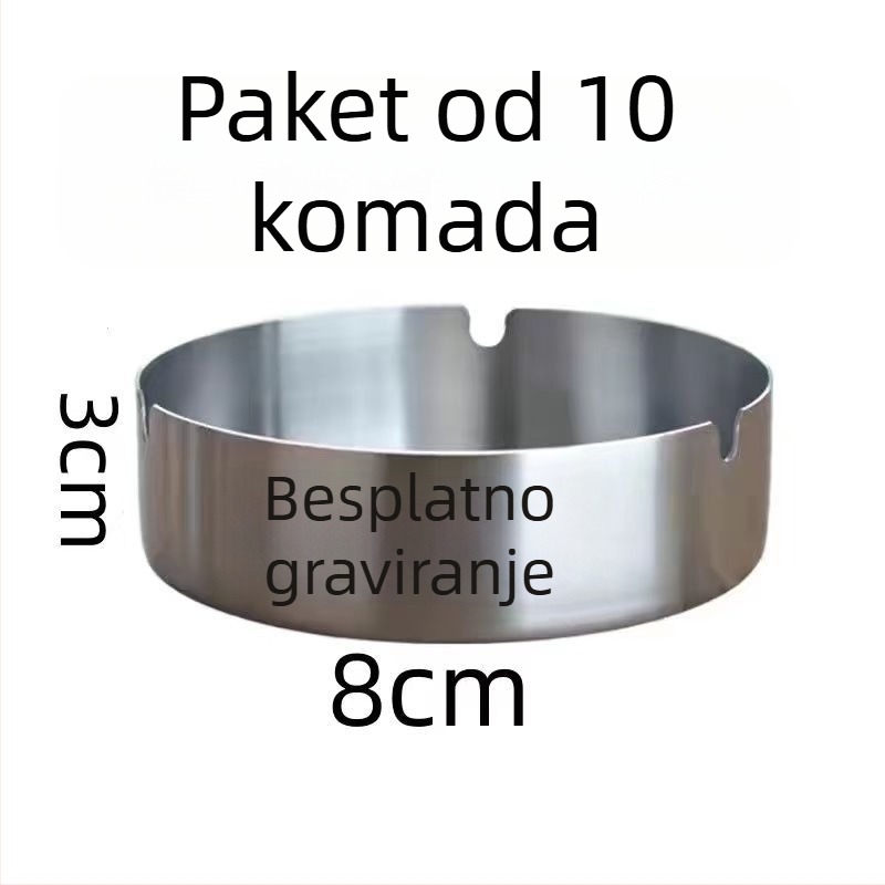Pepeljara od nehrđajućeg čelika s graviranjem, broj proizvoda 1009508590