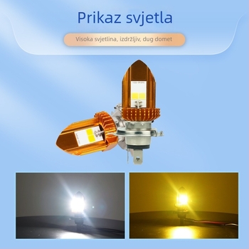 LED reflektor za motocikl s dvobojnim ugrađenim svjetlom, off-road, žarulja s tri kontakta