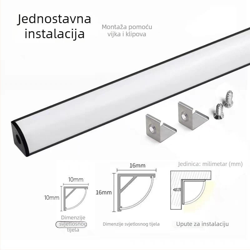 Fleksibilna silikon LED traka s trokutastim fanom, monokromatska, 24V, Sanan Optoelectronics 2835, 120–480 LED
