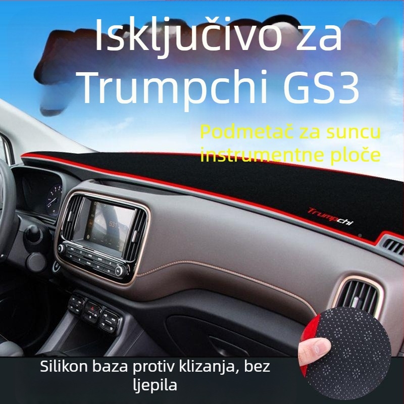 Dekorativni pokrov instrument ploče protiv odsjaja za Trumpchi GS3/GE3 – poliester, logotip brenda