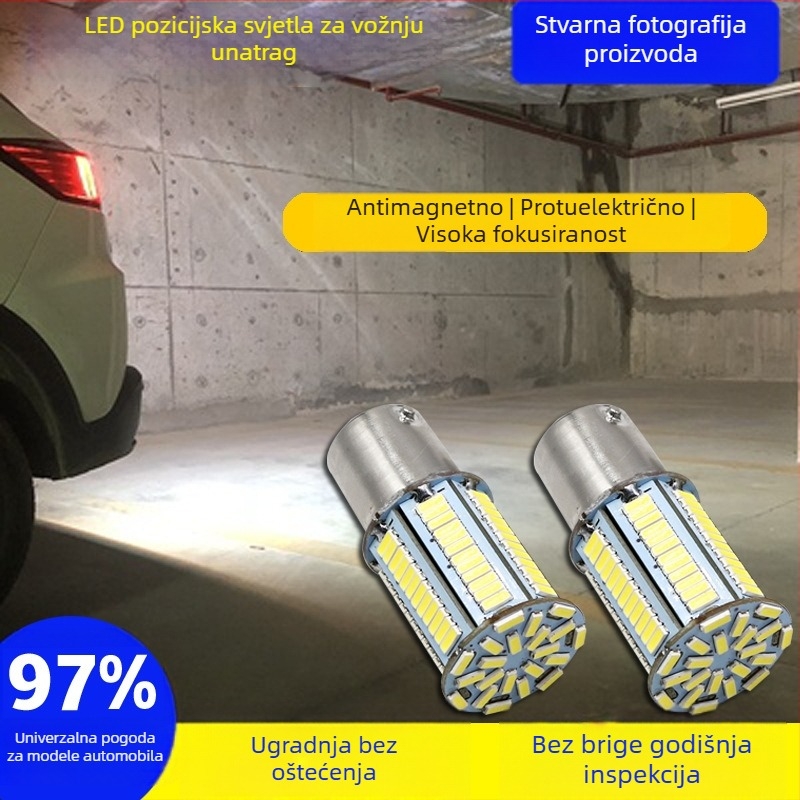 Automobilska LED žarulja 12V, 4014 SMD, 3W, kompatibilna s 1156/1157/1142, vijek trajanja 50 000 h