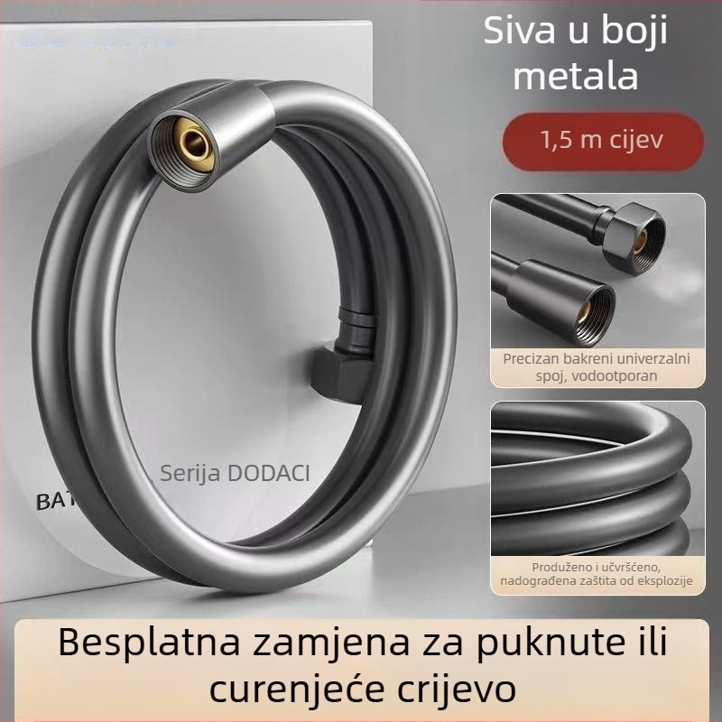 Produžni tuš crijevo s PVC mlaznicom, model JM074, CE certificirano