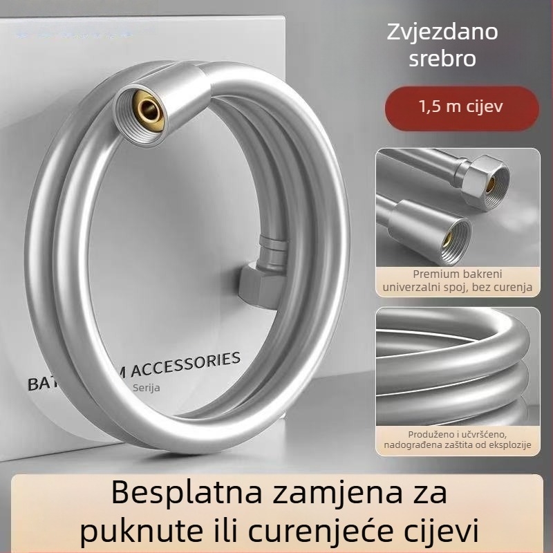 Produžni tuš crijevo s PVC mlaznicom, model JM074, CE certificirano
