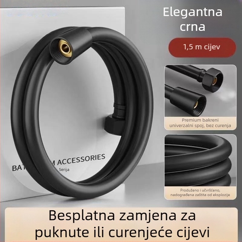 Produžni tuš crijevo s PVC mlaznicom, model JM074, CE certificirano