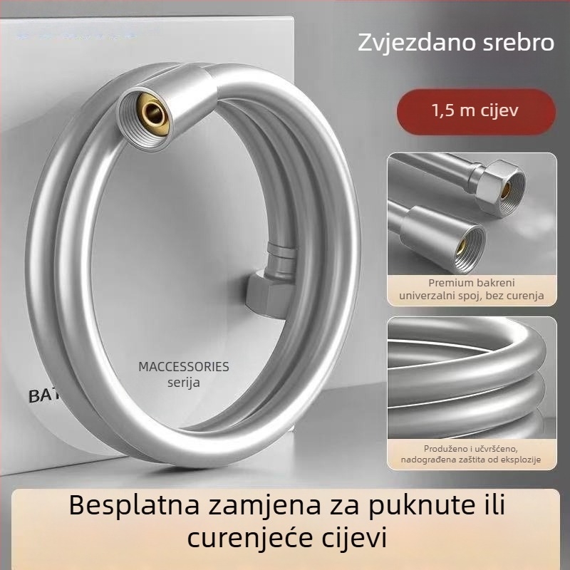 Produžni tuš crijevo s PVC mlaznicom, model JM074, CE certificirano
