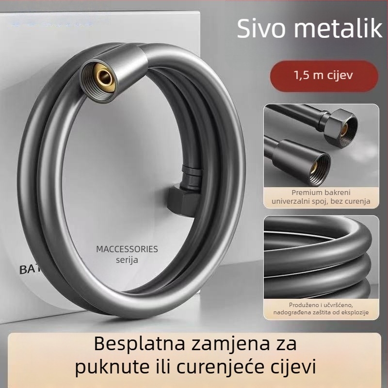 Produžni tuš crijevo s PVC mlaznicom, model JM074, CE certificirano
