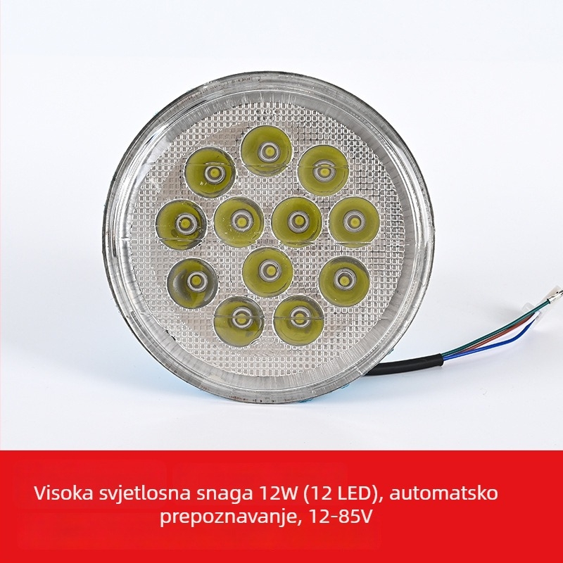 Far električnog motocikla, micro new, aluminijsko kućište, 12-85V, model 3, opća kompatibilnost