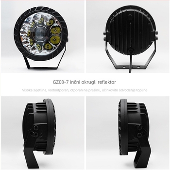 Kružni LED far za off-road vozilo – 50W, 12V, 4000 lm, aluminijsko kućište