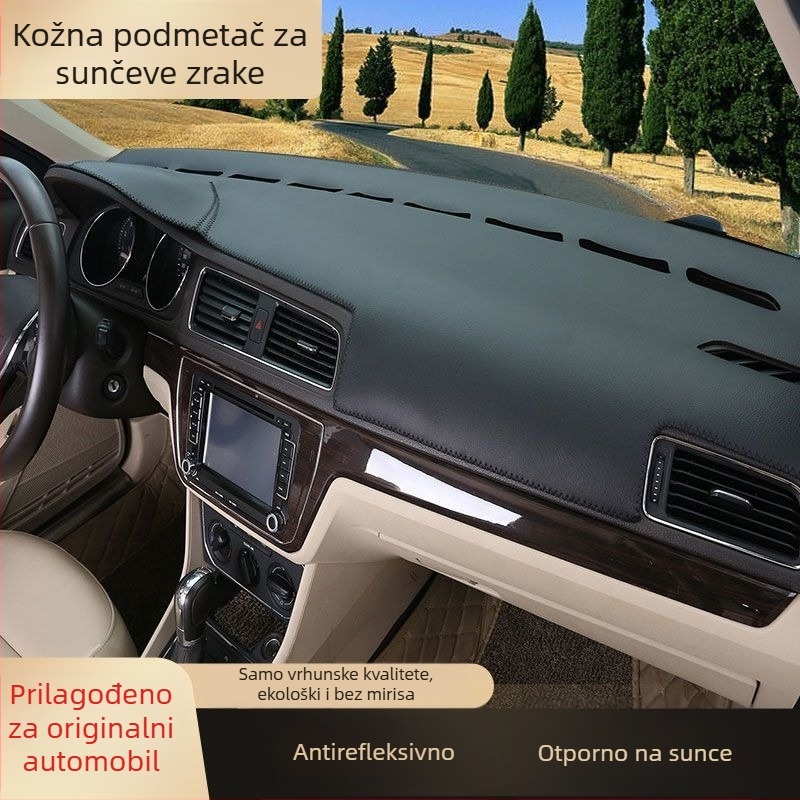Kožna anti-glare podloga za ploču automobila (Materijal: Koža; Tip: Pogodan za sve sezone; Stil: Poseban automobil; Obrada i prilagodba: Da; Ispis logotipa: Ne)