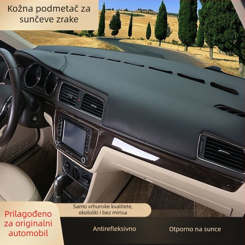 Kožna anti-glare podloga za ploču automobila (Materijal: Koža; Tip: Pogodan za sve sezone; Stil: Poseban automobil; Obrada i prilagodba: Da; Ispis logotipa: Ne)