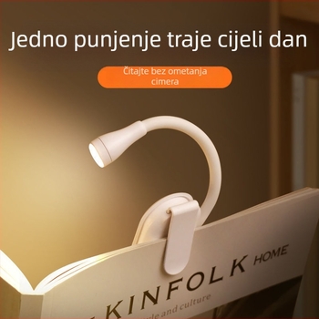 LED stolna lampa s ugrađenom baterijom, zaštita očiju, noćno svjetlo, plastično sjenilo, gumb prekidač