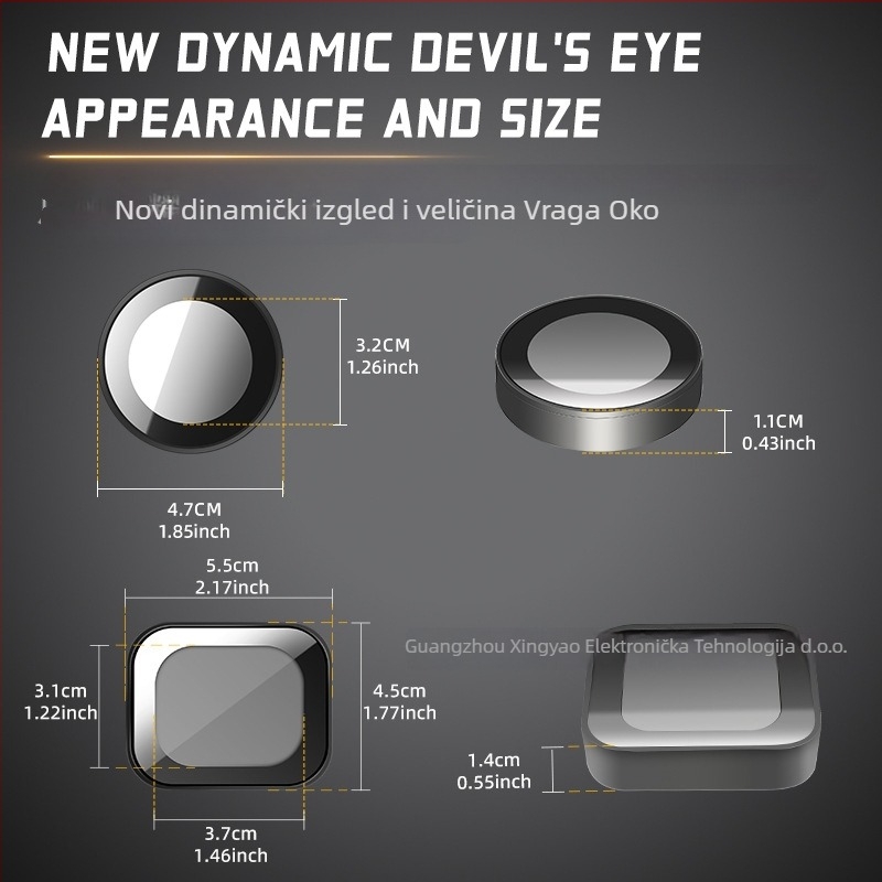 Sharingan LED svjetlo oka za motocikl i električni automobil – 5W, 12V, 0.5A, Flat Devil Eyes