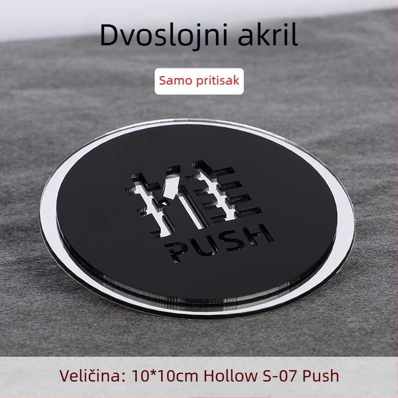 Push-pull 3D šuplja akrilna vrata natpis, dvostruki sloj, prilagodljiv, za hotele, urede i trgovačka središta