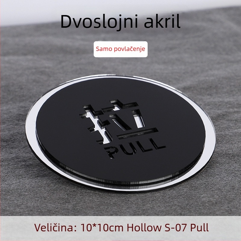 Push-pull 3D šuplja akrilna vrata natpis, dvostruki sloj, prilagodljiv, za hotele, urede i trgovačka središta