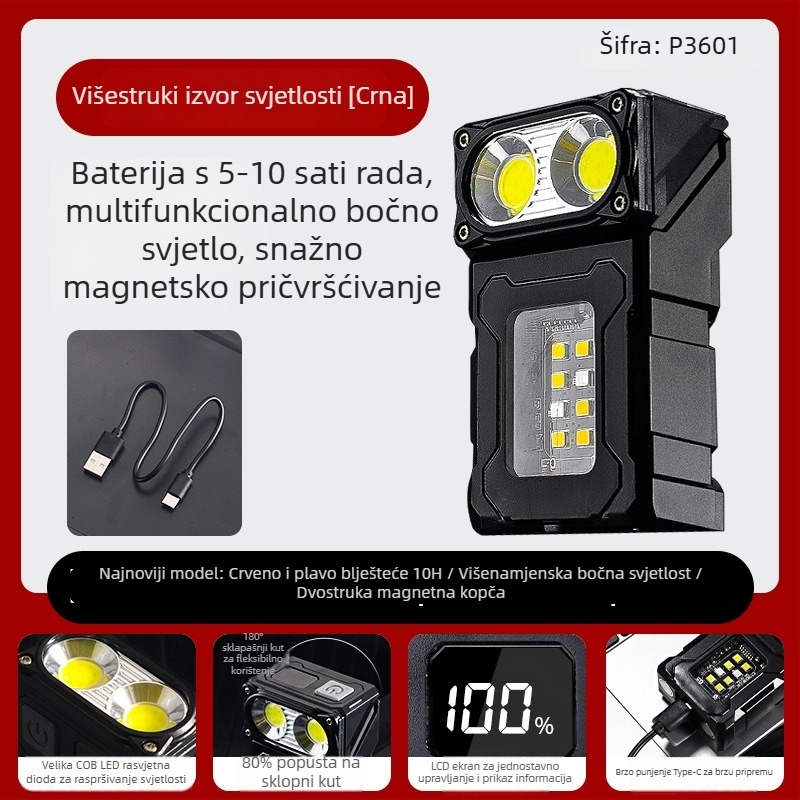 Enjoy radna svjetiljka LED 20W, 1200 mAh, 360° rotacija, trajanje baterije 3–24 h