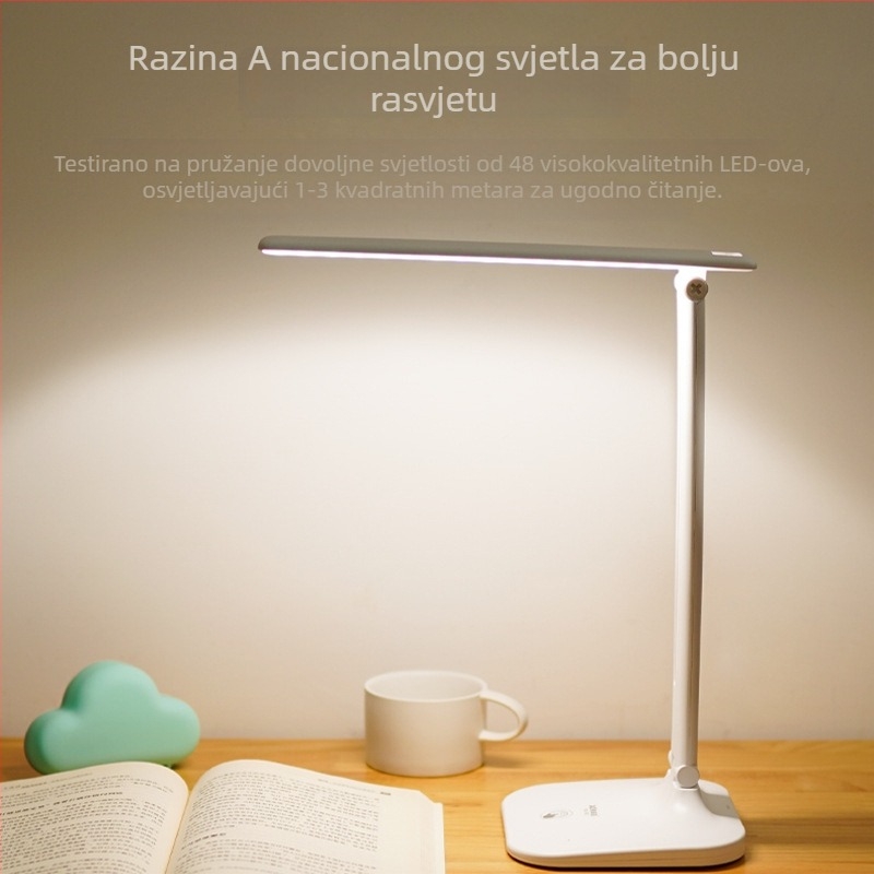Tiger Letter LED stolna svjetiljka s zaštitom vida za učenje i dom, dodirni prekidač, 220V, plastično sjenilo, CRI 80–89, rasvjeta klase A