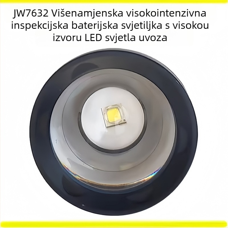 JW7632 Ručna LED svjetiljka s teleskopskim fokusom, Cree LED, bežično punjenje, 18650 baterija, IP66, domet 200 m