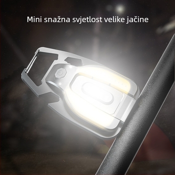 LED mini radna svjetiljka s karabinerom za ključeve – ABS kućište, zaštita od preopterećenja, prijenosna za planinarenje i kampiranje, domet do 50 m