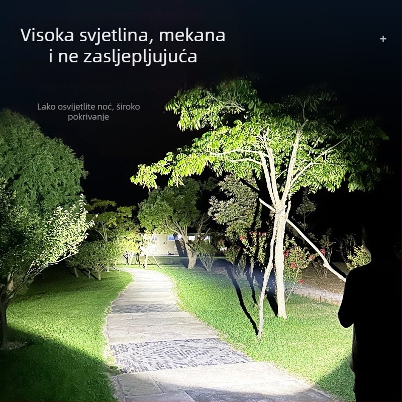 Višenamjenska L-oblik svjetiljka s magnetskim osvjetljenjem za auto popravke, LED 10W, 1800mAh, punjiva, ručno pokretanje, domet 200–500 m