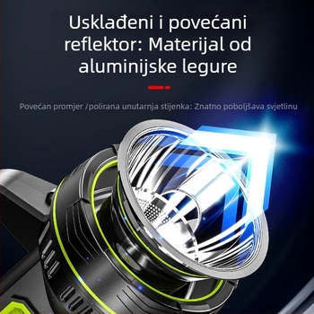 Prijenosna LED svjetiljka 10W, baterija 1800mAh, 360° rotirajuća glava, ručni pogon, domet do 500 m
