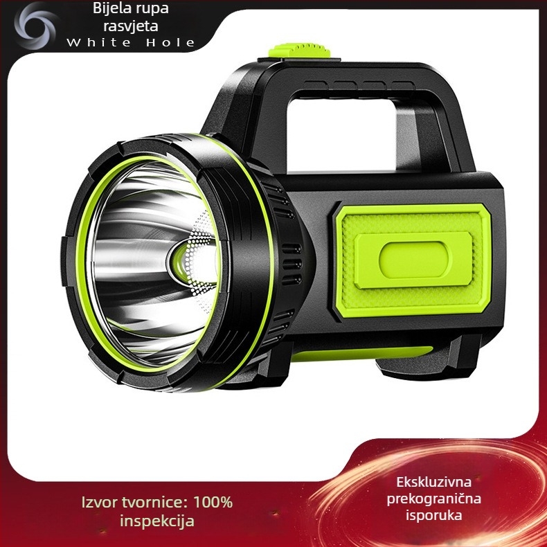 Prijenosna LED svjetiljka 10W, baterija 1800mAh, 360° rotirajuća glava, ručni pogon, domet do 500 m