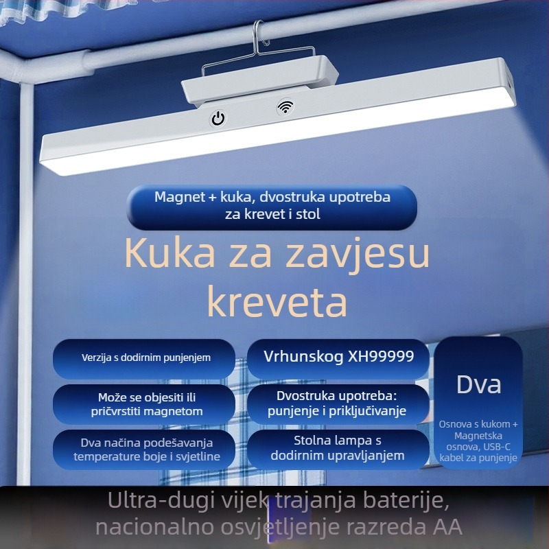 LED stolna lampa s zaštitom vida, dodirno upravljanje, ugrađena baterija, 5W, CRI 80-89