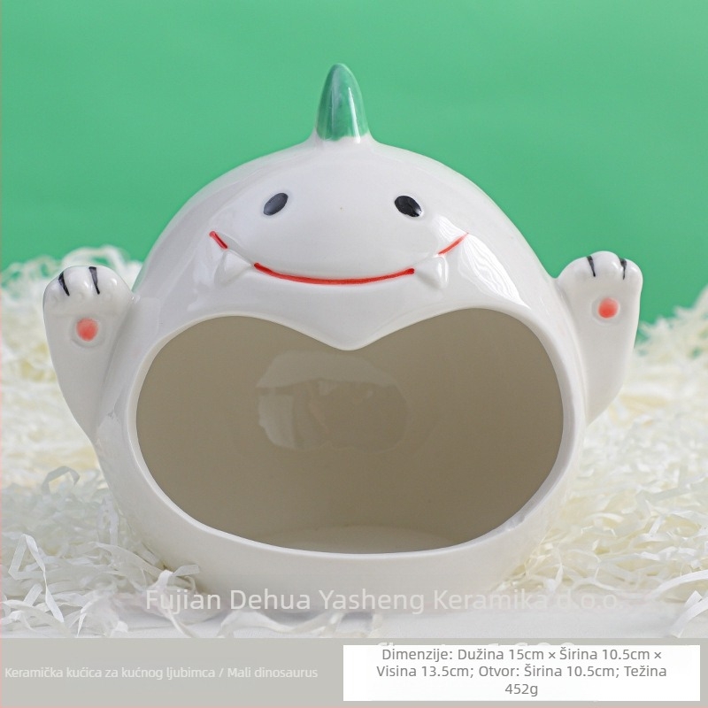 Keramičko gnijezdo za hrčka s hlađenim dizajnom i skloništem za spavanje (Keramika; Marka: Yasheng; Namijenjeno: hrčak; Stil: crtani)