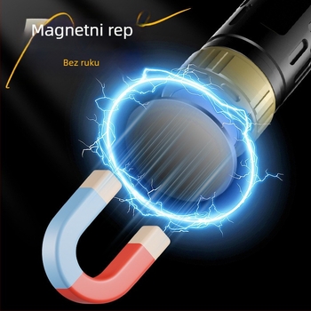 Magnetska višenamjenska kutna LED svjetiljka, 10W, 5000mAh baterija, 360° rotacija, vodootporna, domet 500 m