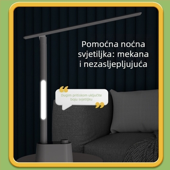 Prijenosna stolna lampica nordičkog stila s CRI ≥95, ugrađena baterija, gumb za uključivanje, dvostruka funkcija: noćna svjetiljka i lampica za učenje.